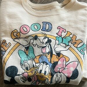 Disney Cream / Retro Crewneck Sweatshirt